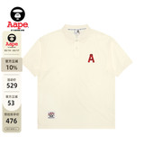 Aape旗舰店男装 1654XXO 春夏字母迷彩徽章潮流简约休闲POLO衫