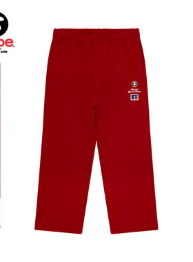 Aape联名RUSSELL男装秋冬美式复古薄绒休闲运动长裤9784XXP