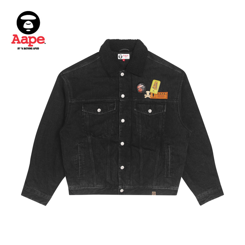 Aape秋冬徽章字母印花夹克外套