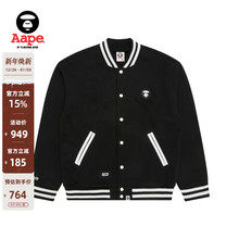 Aape旗舰店男装秋冬猿人徽章潮流休闲薄绒卫衣棒球服外套C360XXP