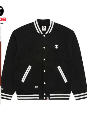 Aape旗舰店男装秋冬猿人徽章潮流休闲薄绒卫衣棒球服外套C360XXP