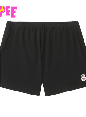 APEE女装秋冬卡通兔子刺绣休闲卫裤短裤F384A5P