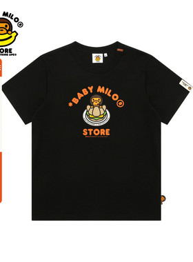 BABY MILO STORE女装可颂图案印花短袖T恤0451XXQ