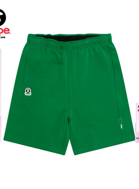 Aape旗舰店男装运动系列匹克球猿人徽章休闲短裤D637XXQ