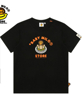 BABY MILO STORE女装可颂图案印花短袖T恤0451XXQ
