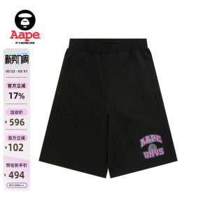 短裤 字母刺绣休闲潮流卫裤 C659XXP 春季 Aape旗舰店女装