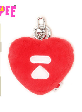 APEE配饰心型毛毛挂饰零钱包小包F307A5P