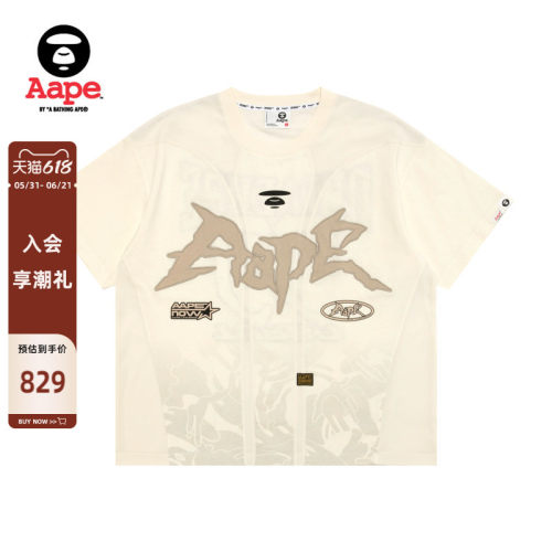 Aape春夏嘻哈复古潮流短袖T恤