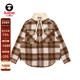 衬衫 Aape旗舰店男装 秋冬可拆卸帽格纹翻领潮流长袖 外套8549XXP