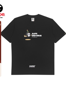 AAPER男装春夏图案印花宽松短袖T恤1258XXO