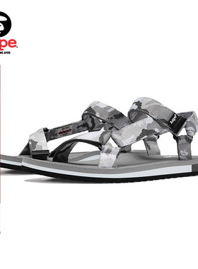 Aape旗舰店男/女鞋春夏字母迷彩印花潮流军风凉鞋5127XXI