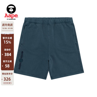 Aape男装 B678XXO 春夏猿人字母刺绣水洗做旧简约潮流休闲短裤