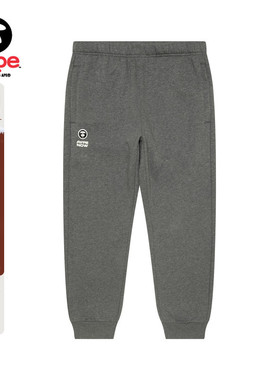 Aape旗舰店男装猿人迷彩徽章字母厚绒束脚卫裤B626XAN