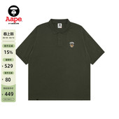Aape旗舰店男装 1677XXO 春夏猿人军团潮流简约休闲POLO衫