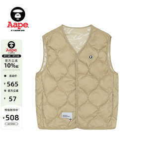 Aape旗舰店男装 保暖双面穿迷彩羽绒马甲背心外套7630XXL 款