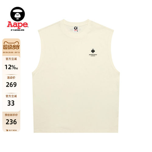 Aape扑克徽章简约潮流休闲背心