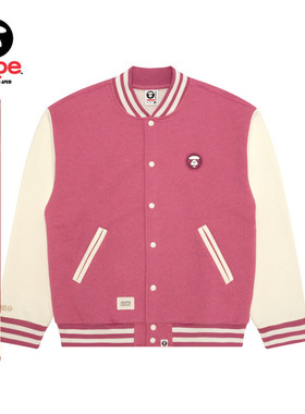 Aape旗舰店男装秋冬猿人徽章潮流休闲薄绒卫衣棒球服外套C360XAP