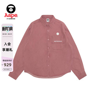 8558XXQ 衬衫 Aape旗舰店男装 春夏猿人小标徽章简约舒适工装