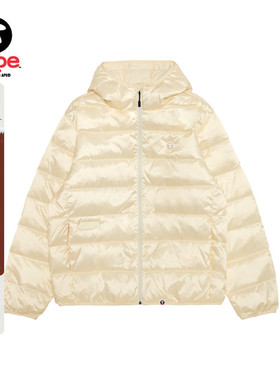 Aape旗舰店男装秋冬小标徽章简约休闲连帽羽绒服外套7720XXP