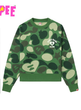 APEE女装秋冬迷彩图案圆领卫衣F374A5P