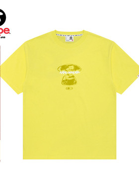 Aape男装春夏猿人字母涂鸦效果印花街头潮流短袖T恤1431XXM