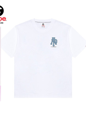 Aape旗舰店男装春季迷彩圆章图案印花休闲潮流短袖T恤1732XXP