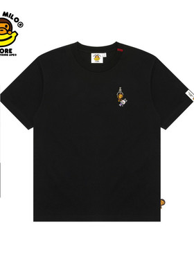 BABY MILO STORE女装卡通小猴抓娃娃机图案印花短袖T恤0453XXQ