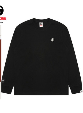 Aape旗舰店男装秋冬猿人徽章简约潮流休闲长袖T恤1715XXP