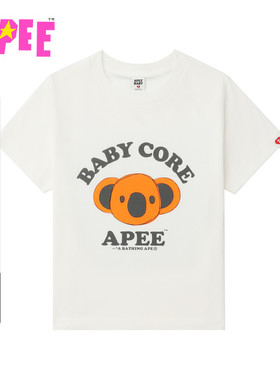 APEE女装秋冬卡通考拉子印花短袖T恤F193A5P