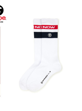 Aape旗舰店配饰猿人刺绣撞色潮流休闲中筒袜5135XXO