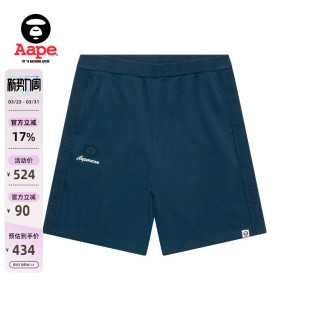 Aape旗舰店男装 B675XXO 春夏小标徽章侧边串标潮流休闲短裤
