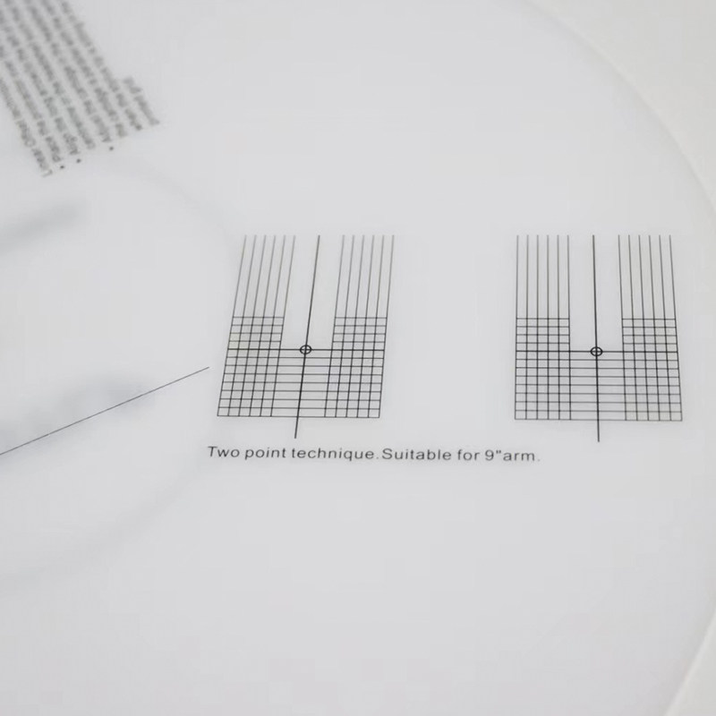 축음기 스타일러스 교정 디스크 레코드 플레이어 액세서리 비닐 레코드 플레이어 거리 감지 눈금자 측면 슬라이딩 조정 디스크 3MM 두께
