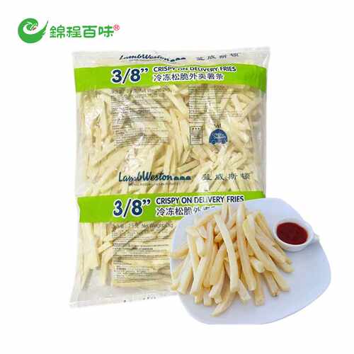 蓝威斯顿CD208冷冻3/8粗薯条土豆马铃薯油炸薯条商用外卖餐厅小吃