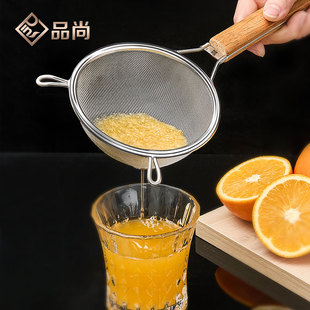 304不锈钢果汁过滤网漏勺筛厨房面粉密漏豆浆漏网勺烘焙筛子筛网