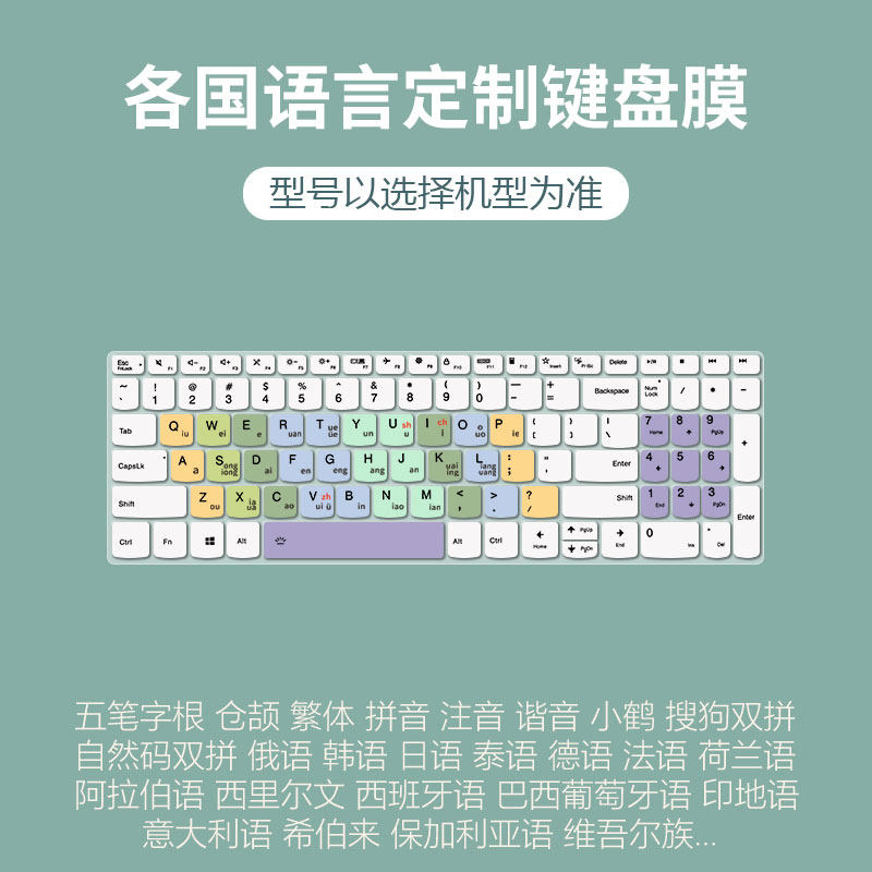 适用繁体键盘贴仓颉注音按键套拼音字母保护膜五笔练习整张定制垫