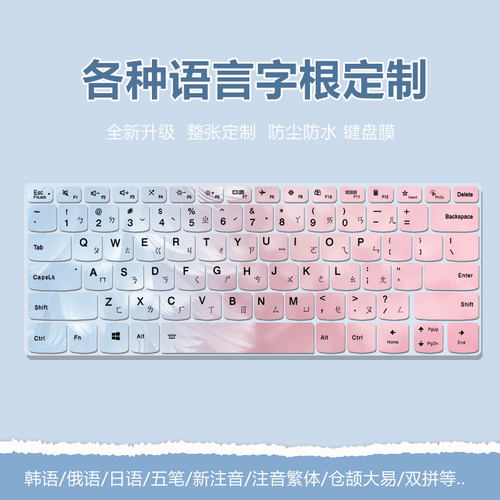 适用Mac苹果Macbook12/air13/pro/13.3/14/15/16寸韩语键盘膜俄语