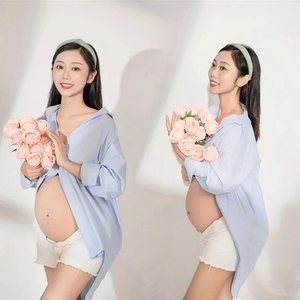 孕妇拍照服装新款影楼摄影可爱孕妈咪孕妇拍艺术照写真孕妇照服装