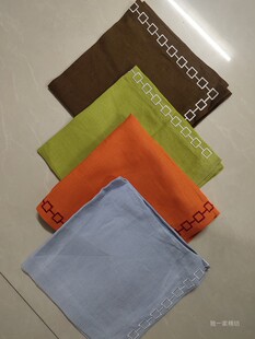 波西米亚棉麻小方巾欧式奢华口布西餐桌擦杯巾咖啡厅茶巾口巾餐巾
