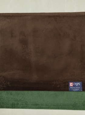 CHAPS暗纹花餐垫鹿皮绒刺绣盘垫防烫隔热桌垫时尚奢华碗垫盆垫