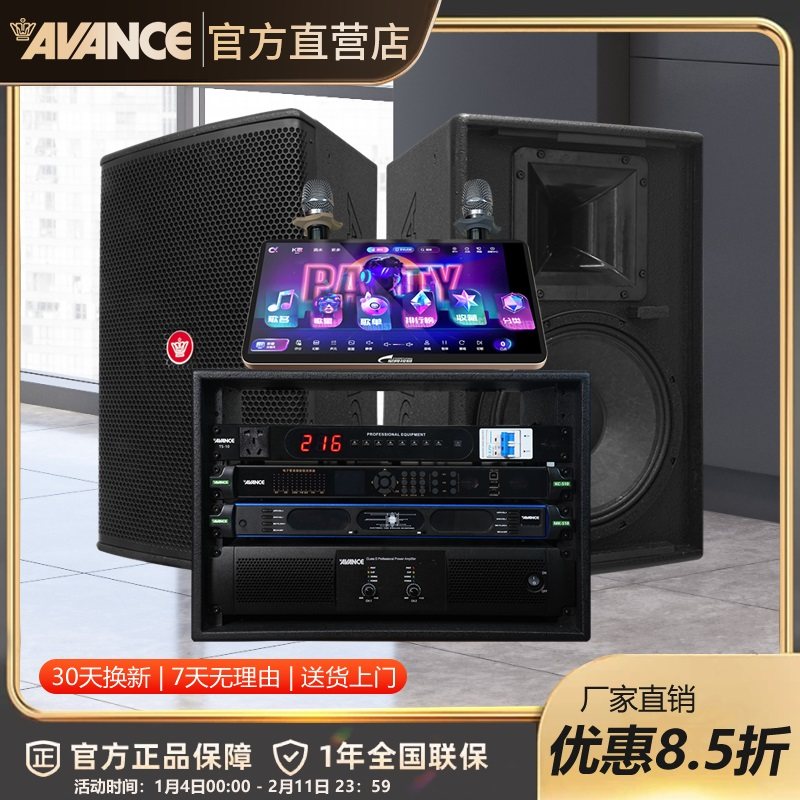 AVANCE丹麦皇冠NK进口单元家庭KTV专业卡拉OK音响套装唱歌家用K歌