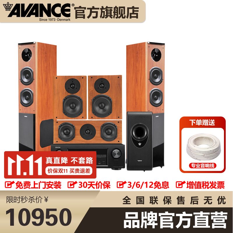AVANCE V5 丹麦皇冠音响音箱家庭影院音响家用HIFI发烧本质音箱