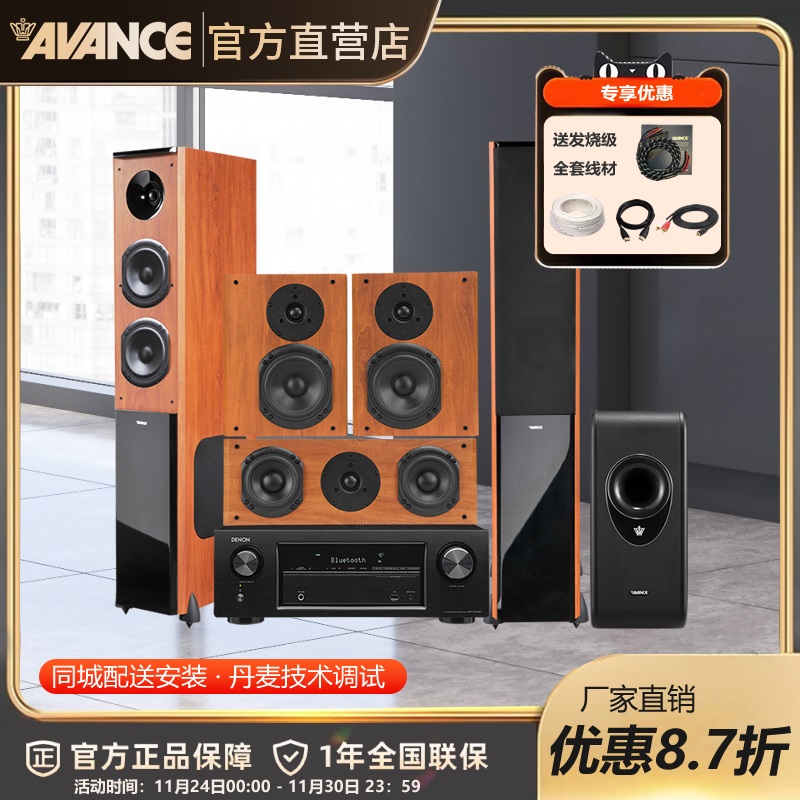 AVANCE V5 丹麦皇冠音响音箱家庭影院音响家用HIFI发烧本质音箱