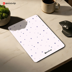 Mini波点鼠标垫办公简约笔记本电脑小号垫锁边布面防滑橡胶底1188
