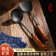 极铁锅铲家用木柄把手防烫厨房加厚厨师专用铸铁炒勺加长汤勺商用