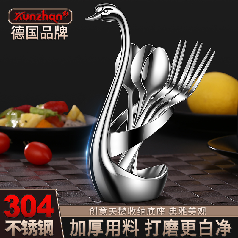 kunzhan304不锈钢水果叉甜品勺