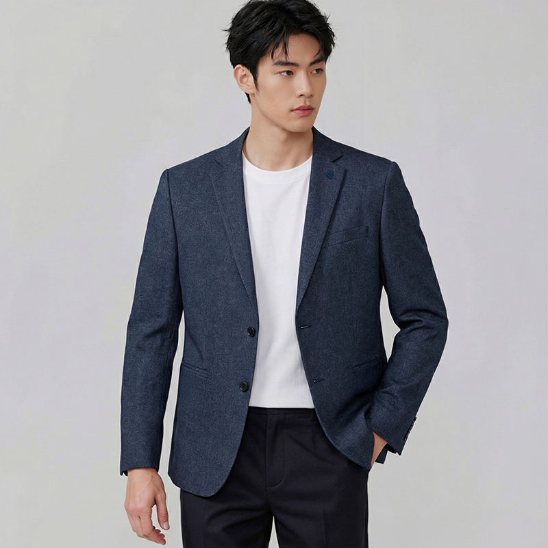 男士新款单西休闲单西外套青年韩版修身便西上衣西服弹力面料