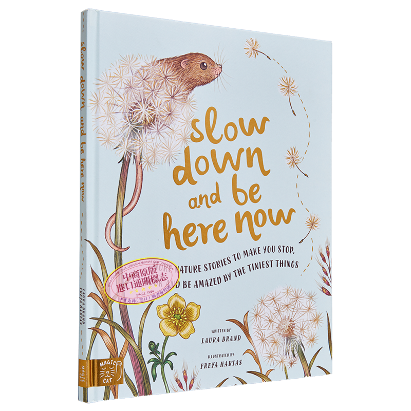 Freya Hartas Slow Down and Be Here Now 慢下来 在这里 英文原版 进口图书 儿童绘本 大自然动植物图画书 大音