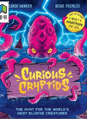 DC插画家Berat Pekmezci Curious Cryptids 神秘生物大揭秘 含七个弹窗页 英文原版科幻生物图画小说 7岁以上 大音