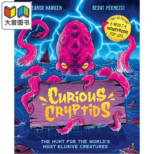 DC插画家Berat Pekmezci Curious Cryptids 神秘生物大揭秘 含七个弹窗页 英文原版科幻生物图画小说 7岁以上 大音