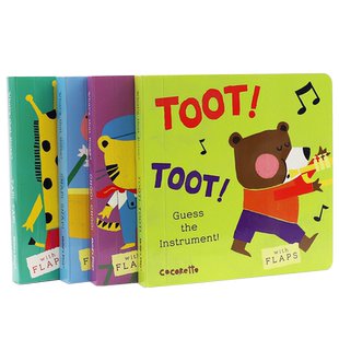 【4册】英文原版 What s that Noise 这是什么声音 折页纸版翻翻书 韵律纸板英文绘本 儿童英语学习child's play出版